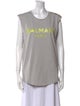 Balmain Graphic Print Scoop Neck T-Shirt