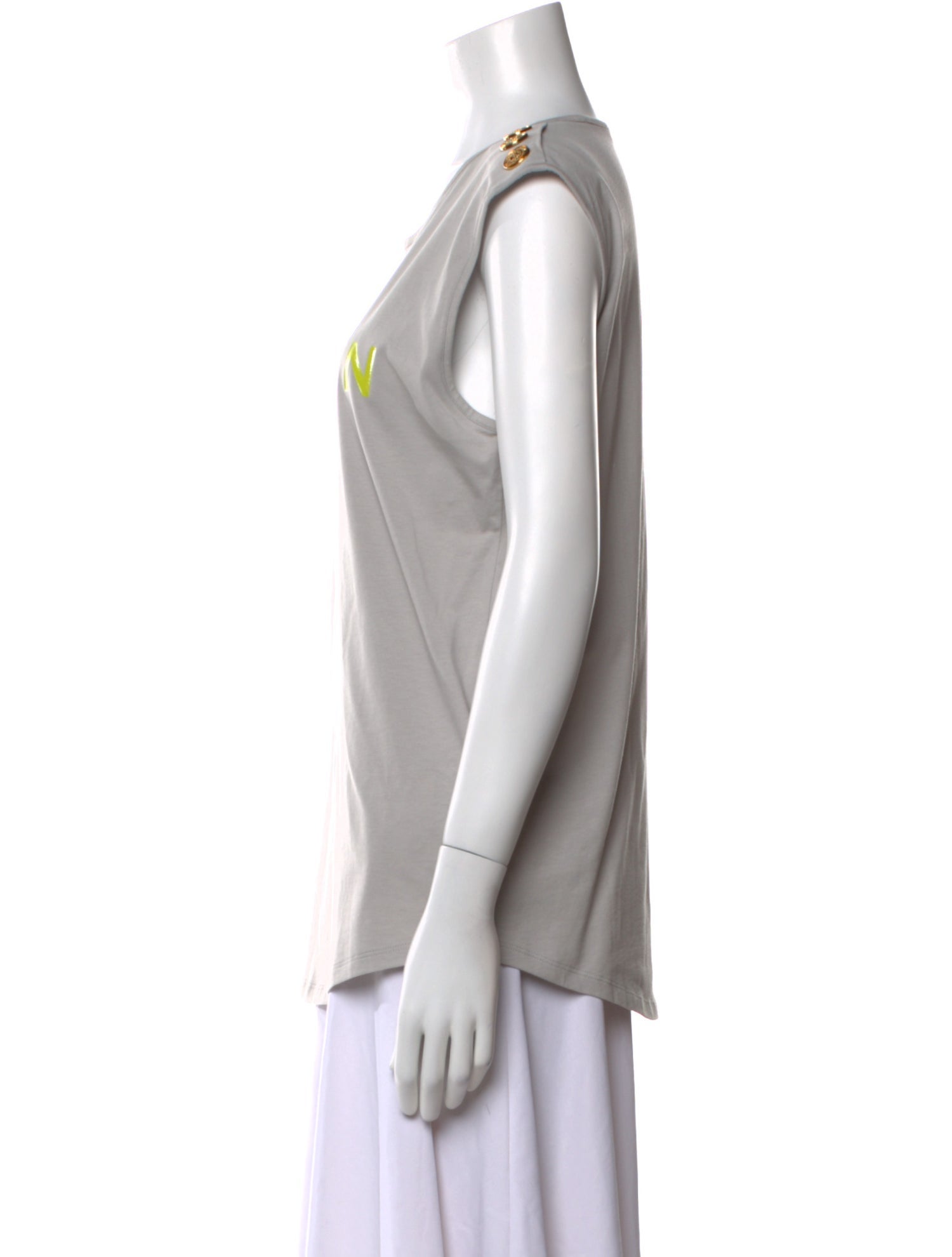 Balmain Graphic Print Scoop Neck T-Shirt