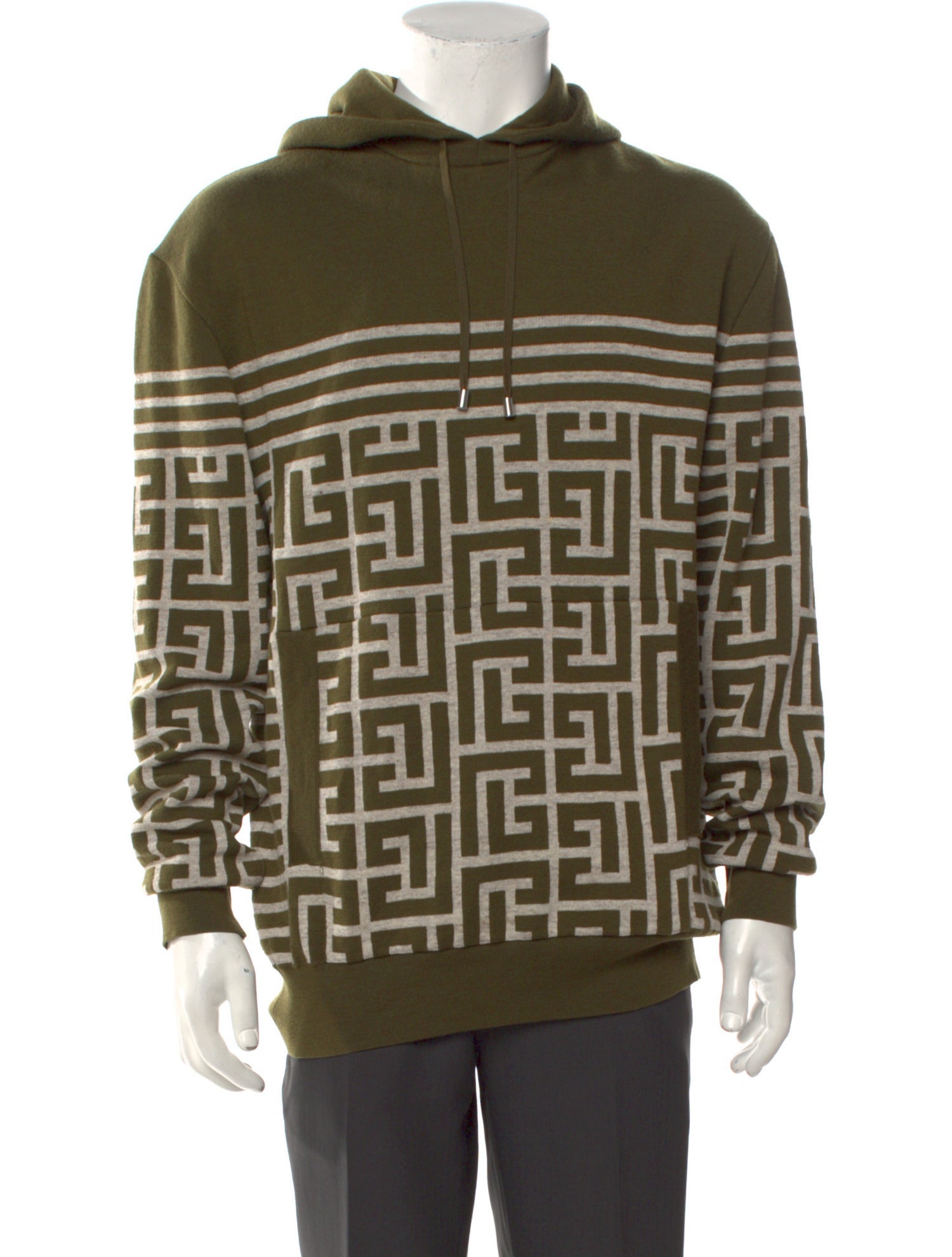 Balmain Printed Crew Neck Hoodie w/ Tags