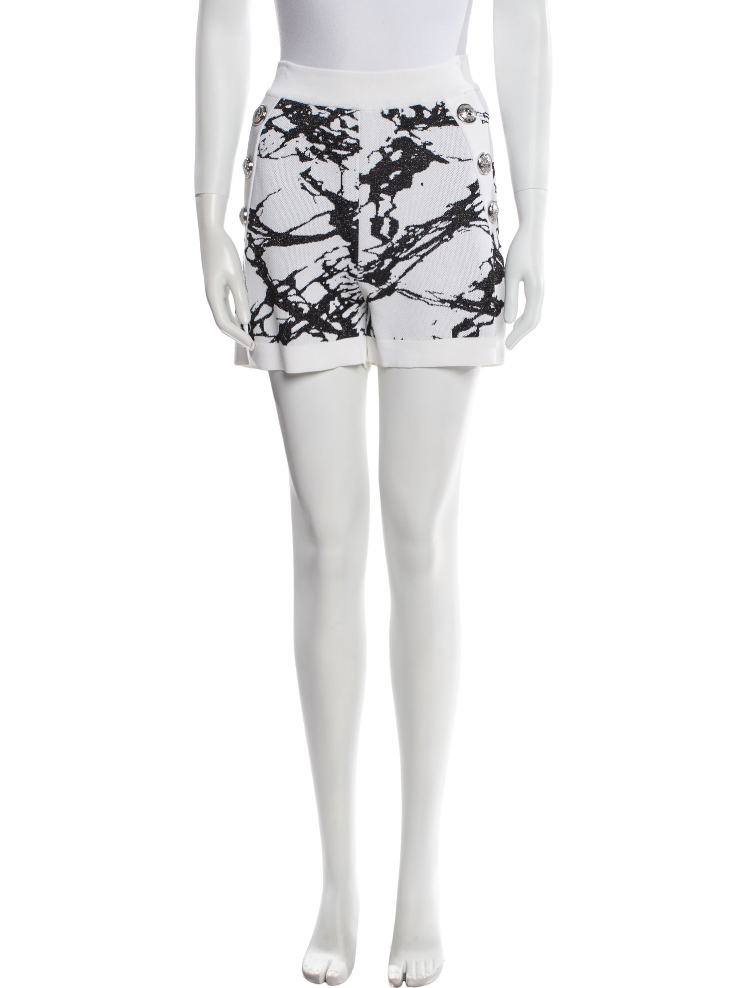 Balmain Printed Mini Shorts