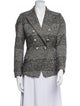 Balmain Virgin Wool Houndstooth Print Blazer
