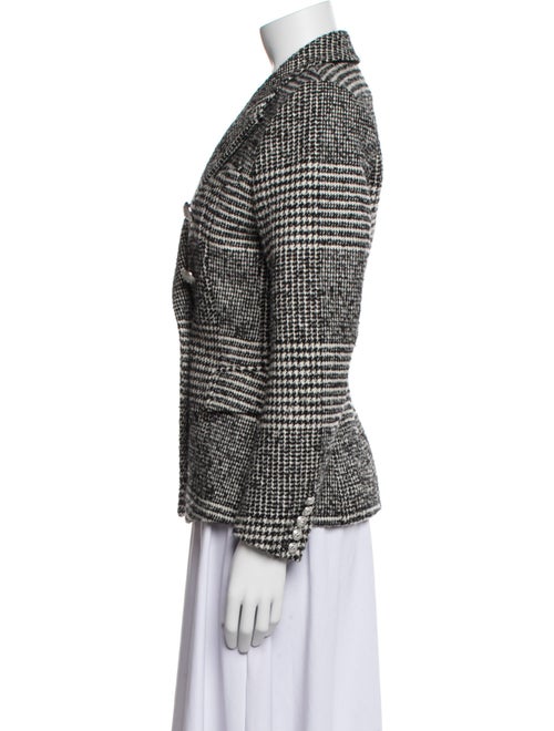 Balmain Virgin Wool Houndstooth Print Blazer