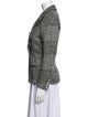 Balmain Virgin Wool Houndstooth Print Blazer