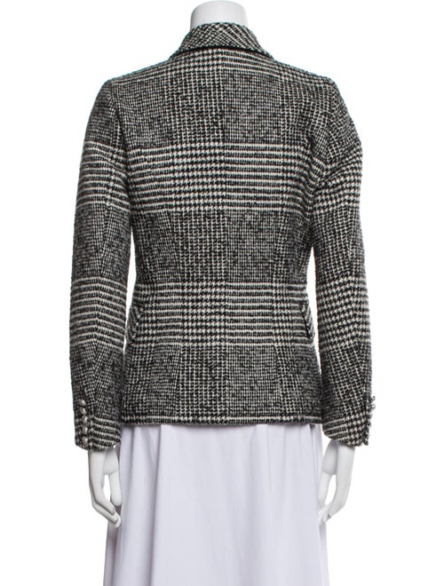 Balmain Virgin Wool Houndstooth Print Blazer