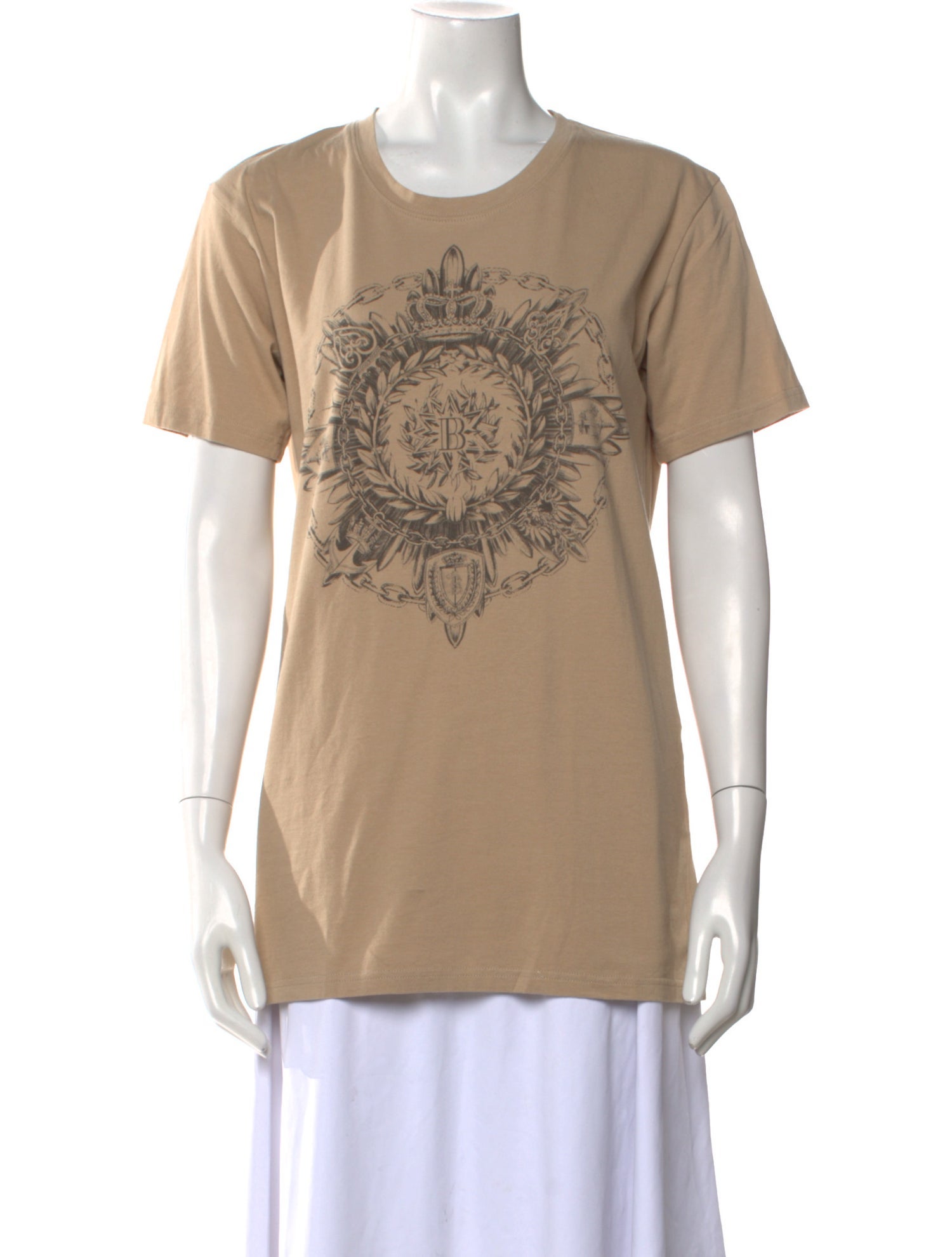 Balmain Graphic Print Crew Neck T-Shirt