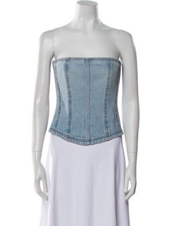 Balmain Strapless Crop Top