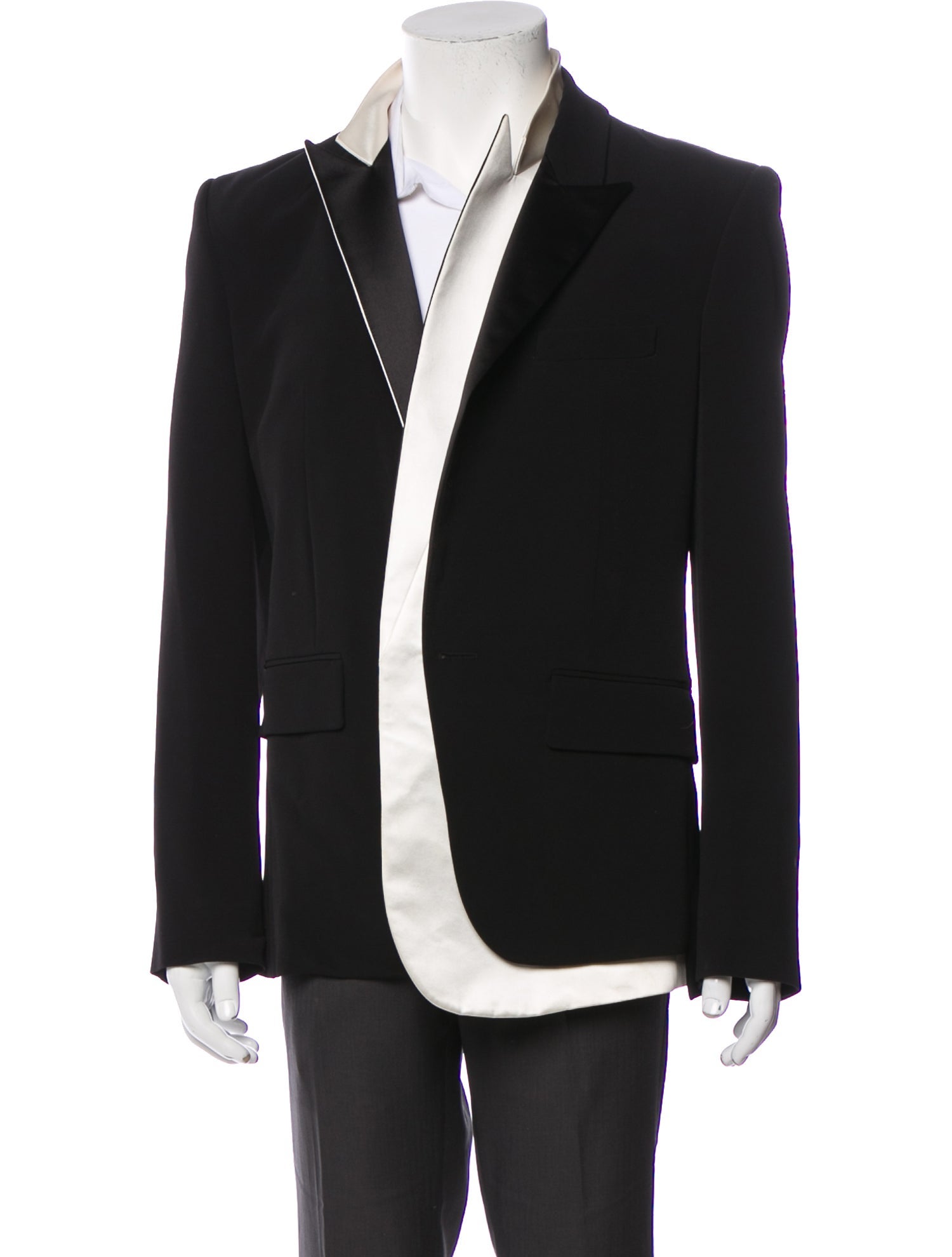 Balmain Striped Peacoat