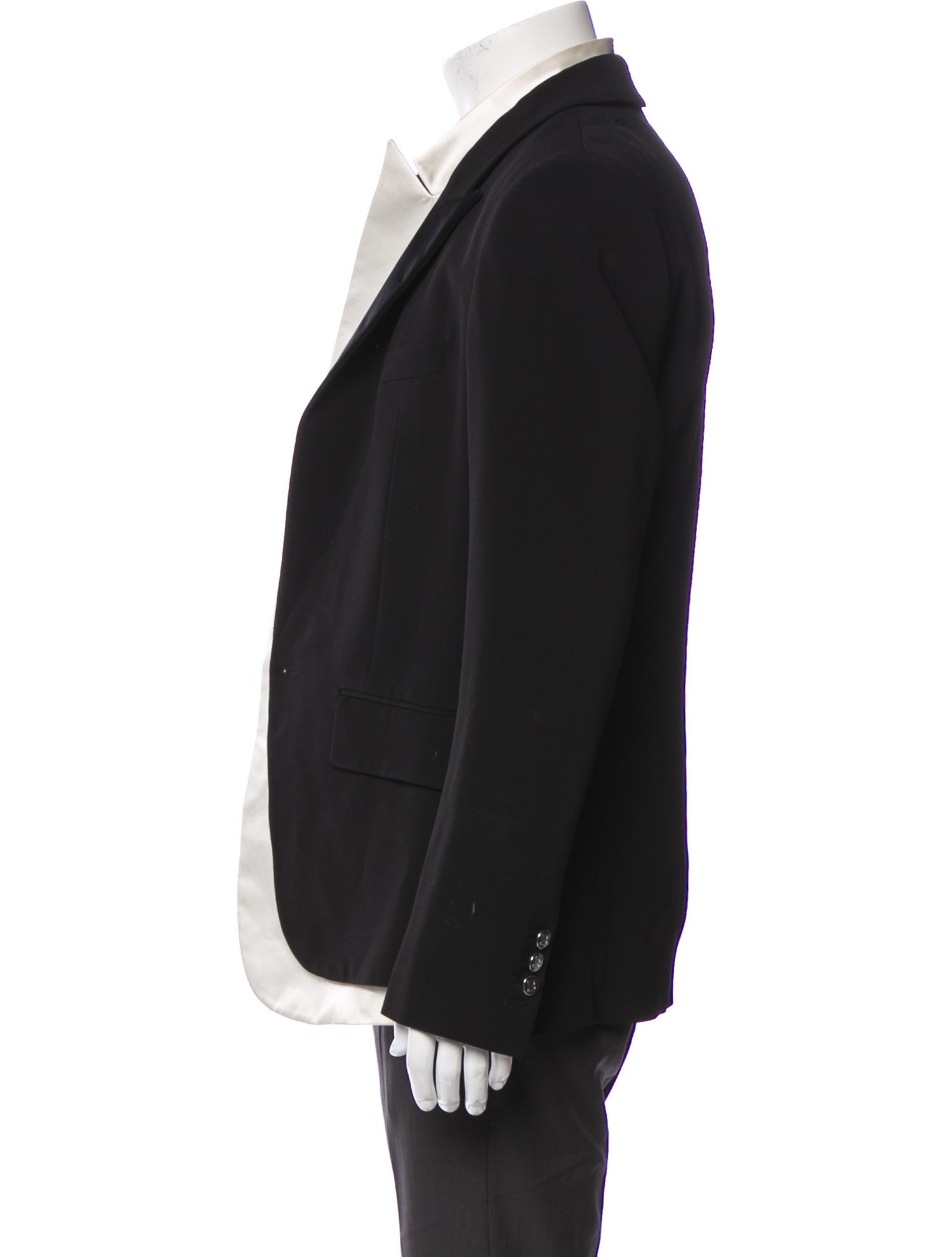 Balmain Striped Peacoat