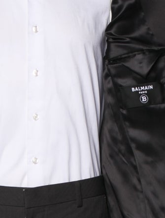 Balmain Striped Peacoat