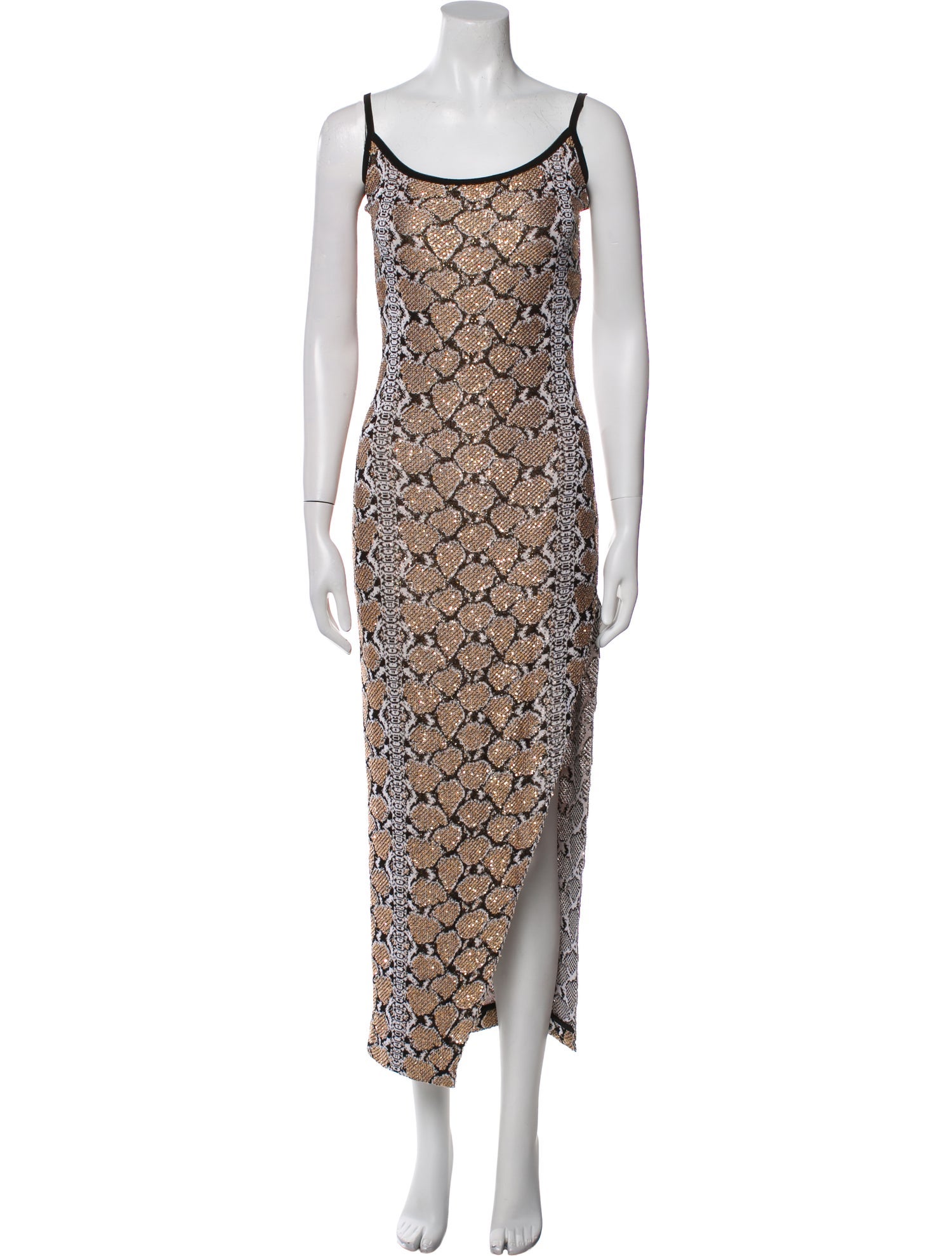 Balmain Animal Print Long Dress
