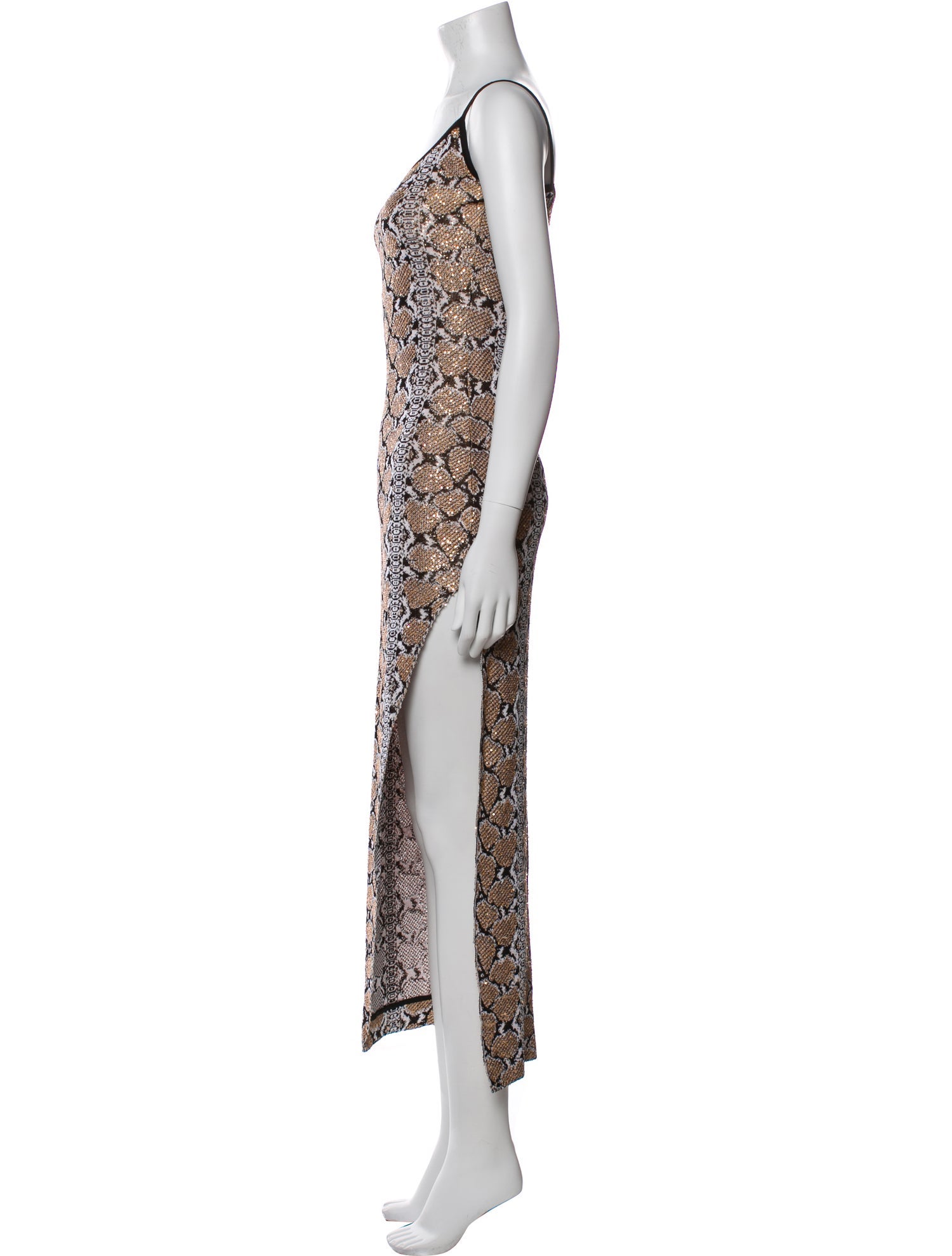 Balmain Animal Print Long Dress