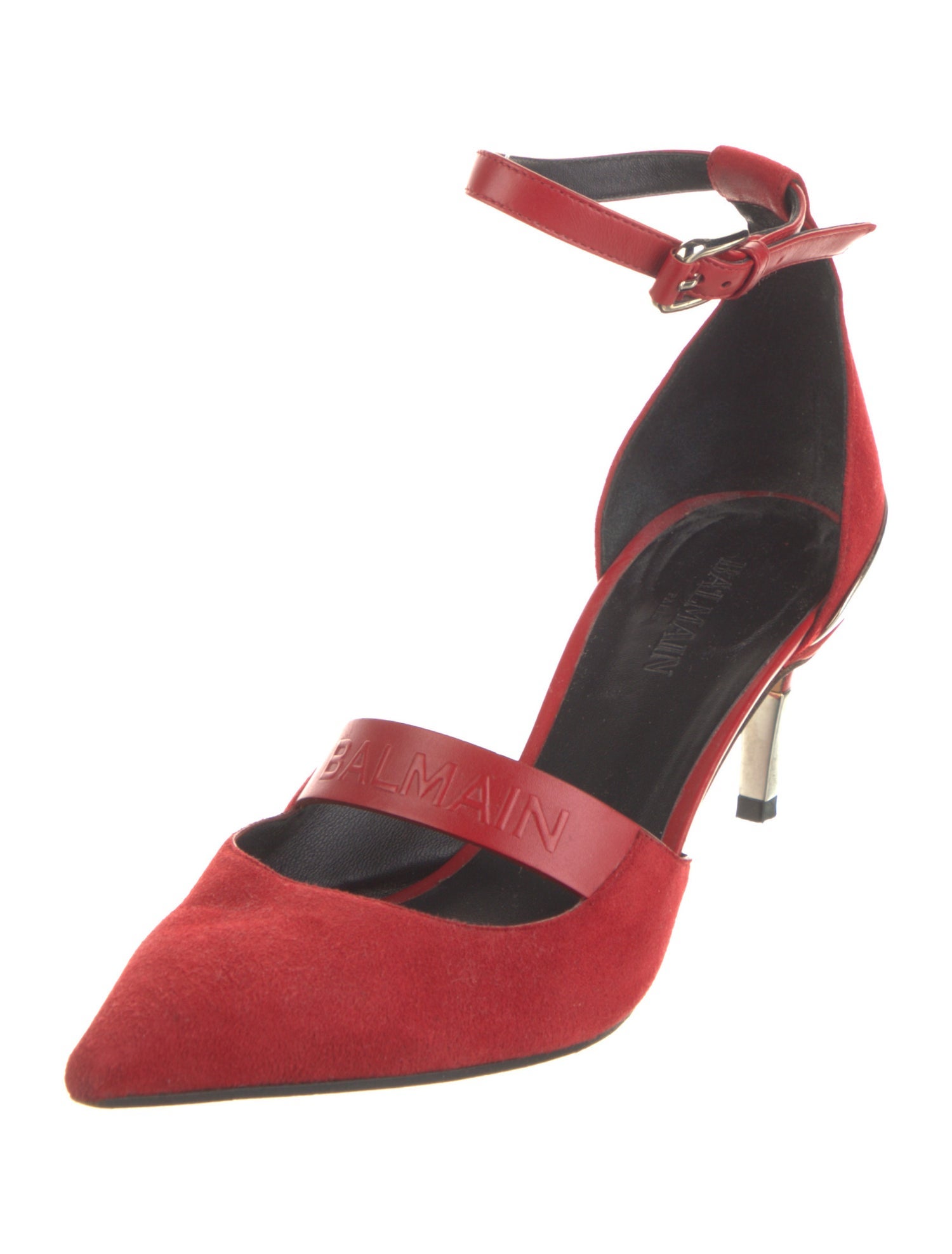 Balmain Suede D'Orsay Pumps