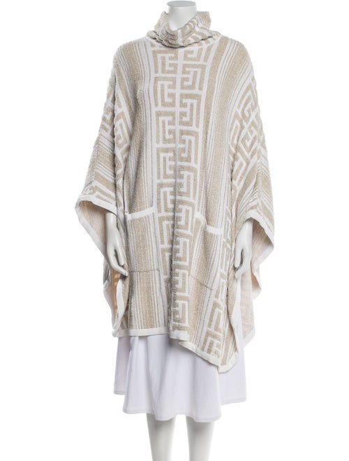Balmain Striped Poncho