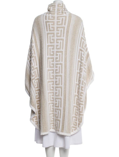 Balmain Striped Poncho