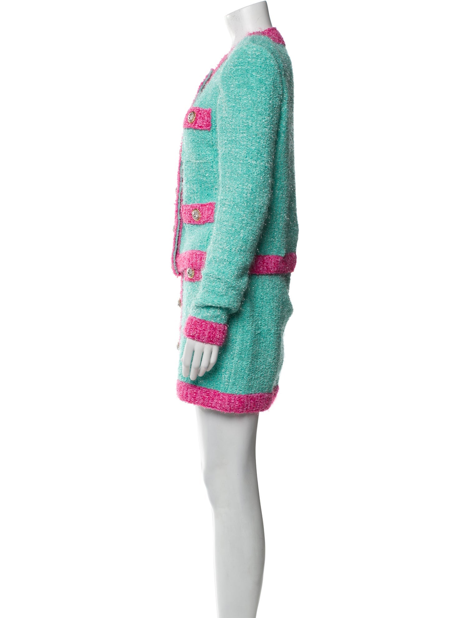 Balmain Colorblock Pattern Skirt Set
