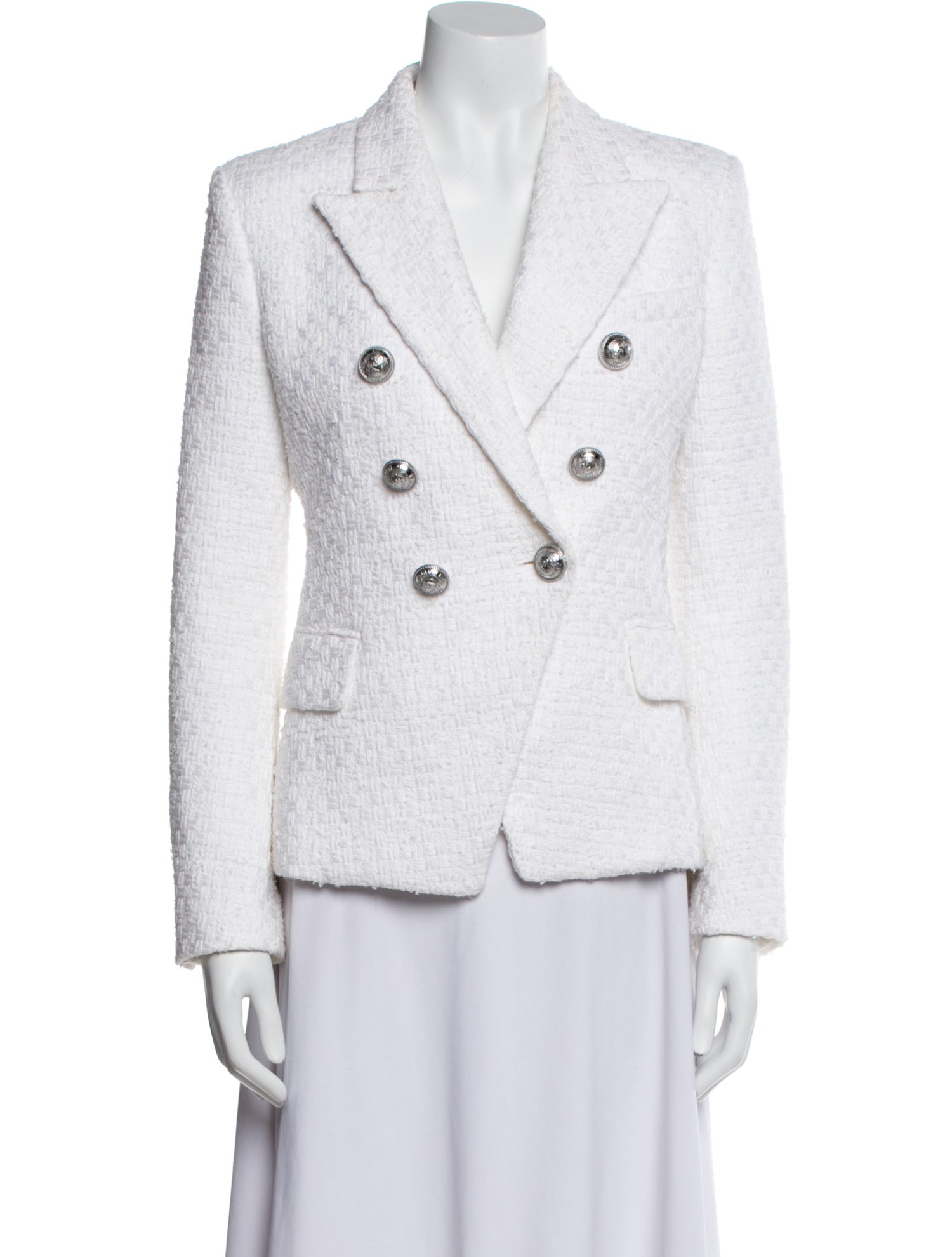 Balmain Tweed Pattern Blazer