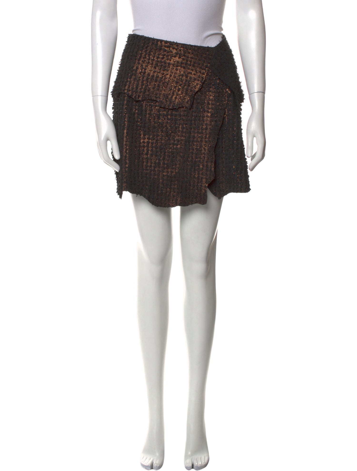 Balmain Lambskin Mini Skirt