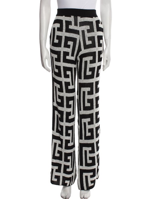 Balmain Printed Wide Leg Pants