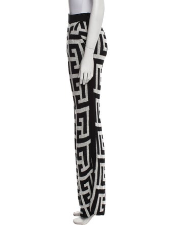 Balmain Printed Wide Leg Pants