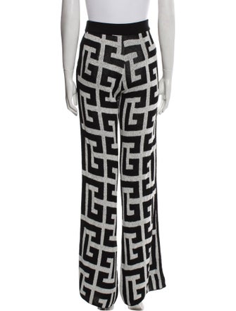 Balmain Printed Wide Leg Pants