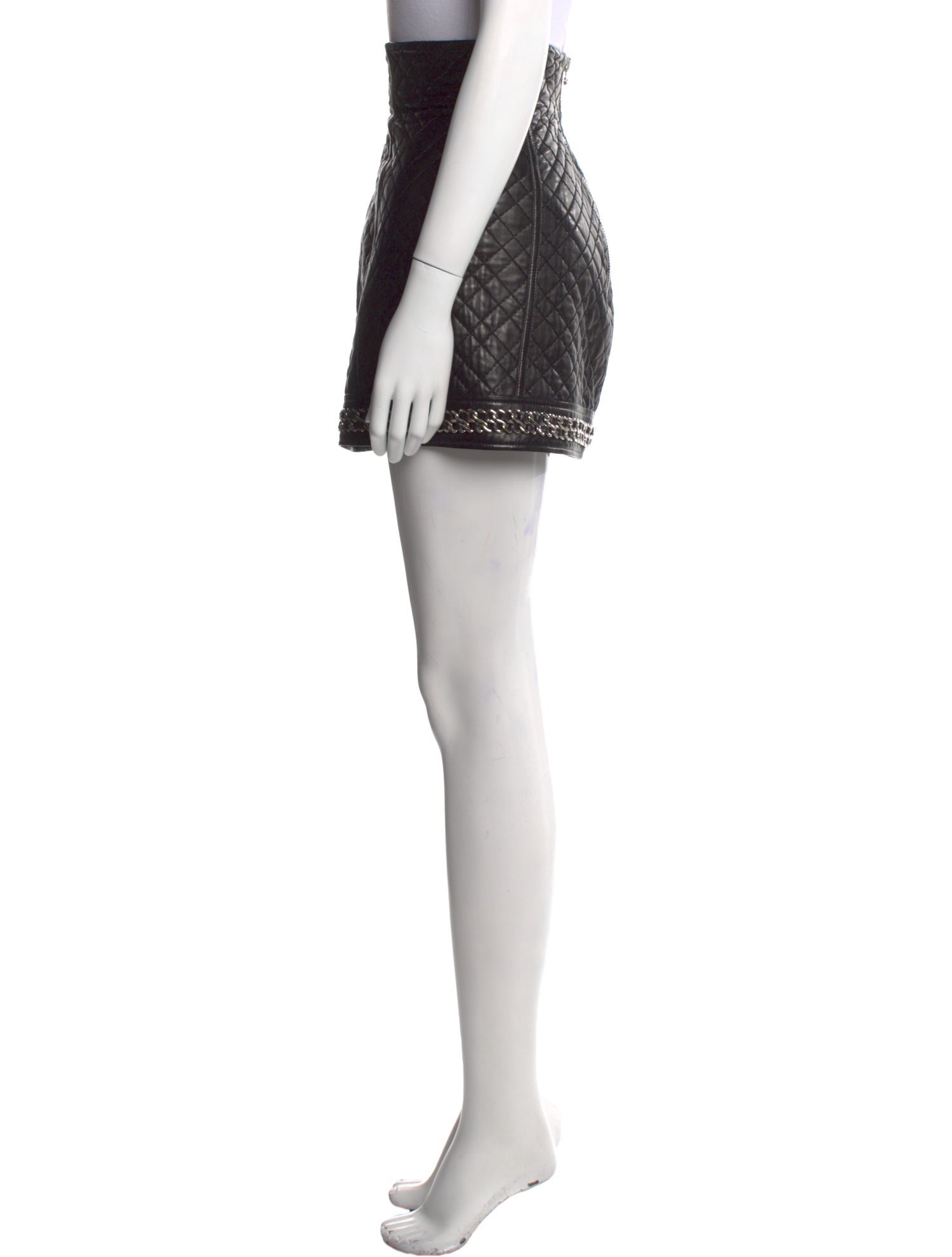 Balmain Leather Mini Skirt