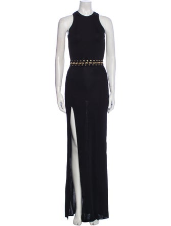Balmain Crew Neck Long Dress