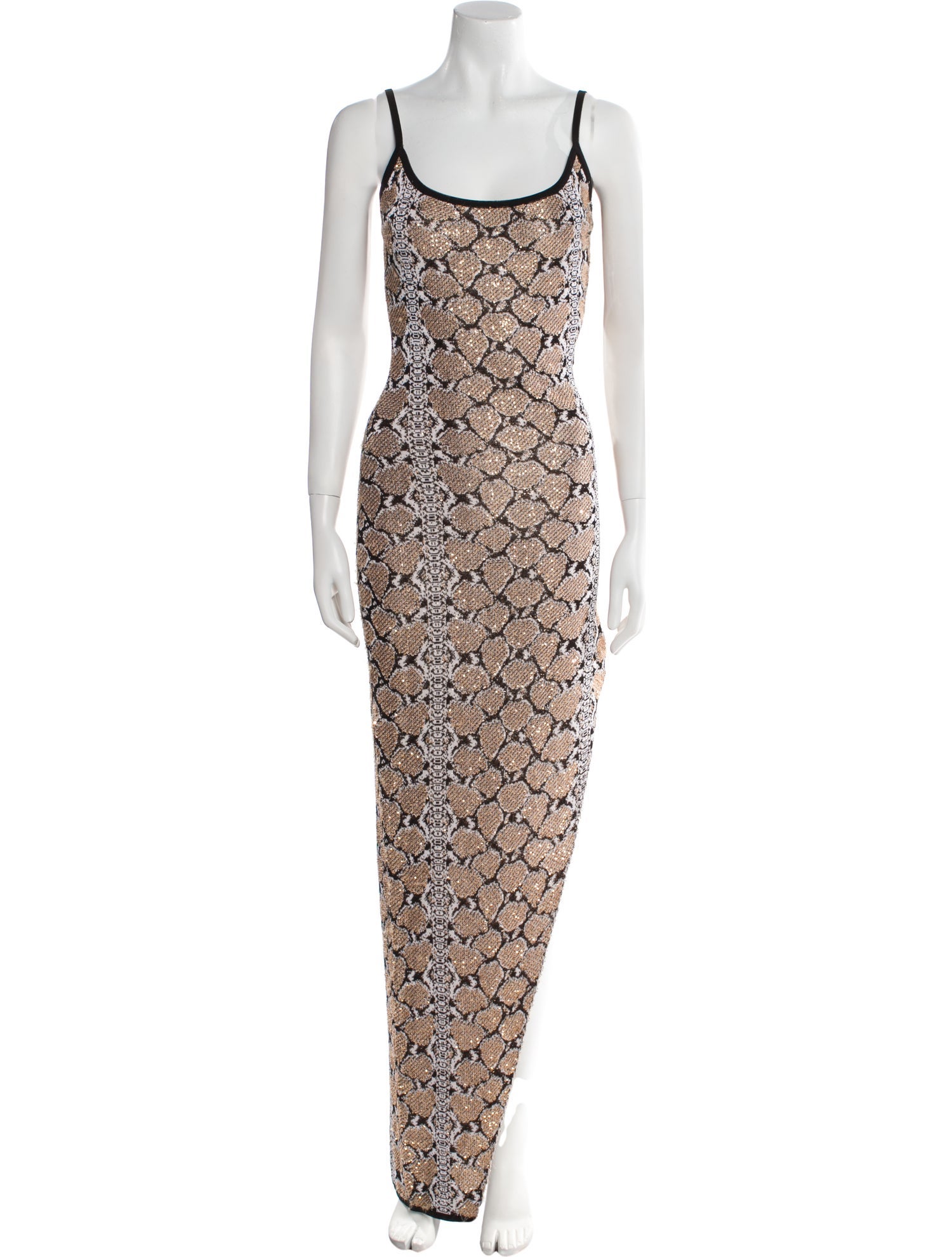 Balmain Printed Long Dress