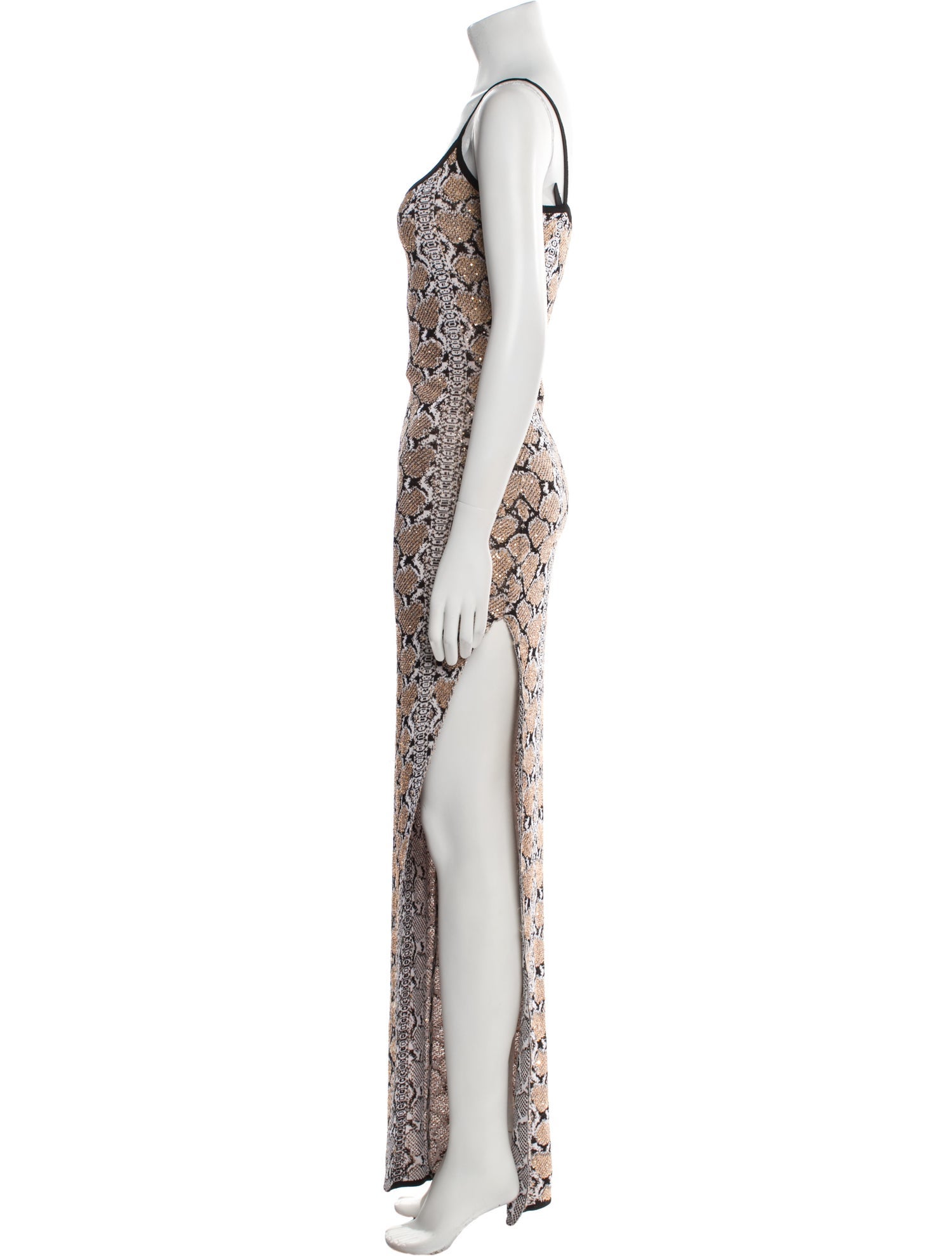 Balmain Printed Long Dress