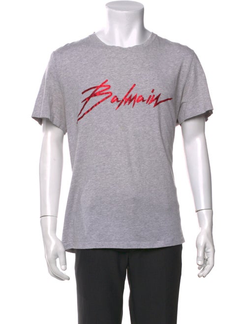 Balmain Graphic Print Crew Neck T-Shirt