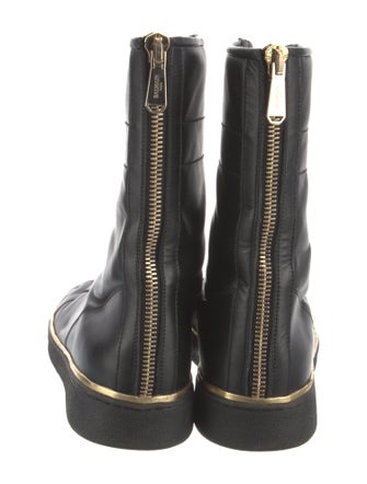 Balmain Leather Lace-Up Boots