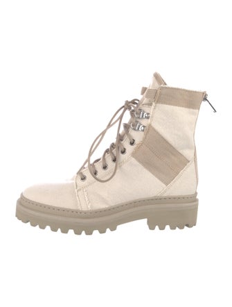 Balmain Canvas Combat Boots