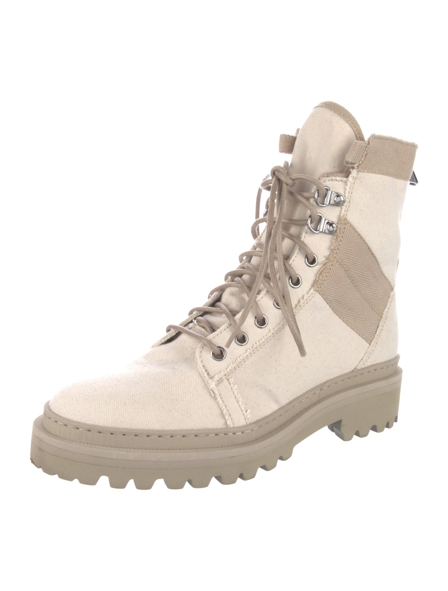Balmain Canvas Combat Boots