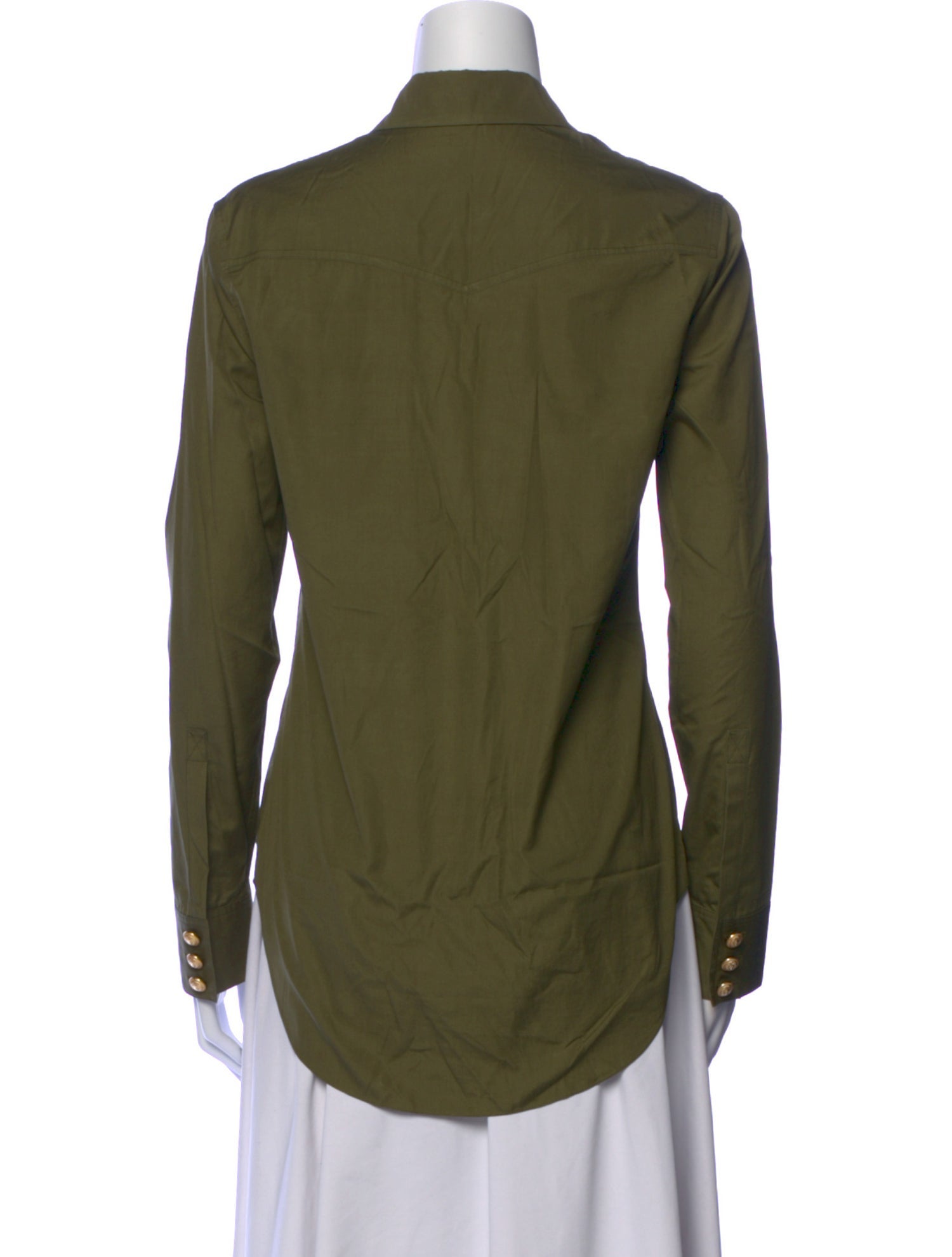 Balmain Long Sleeve Button-Up Top