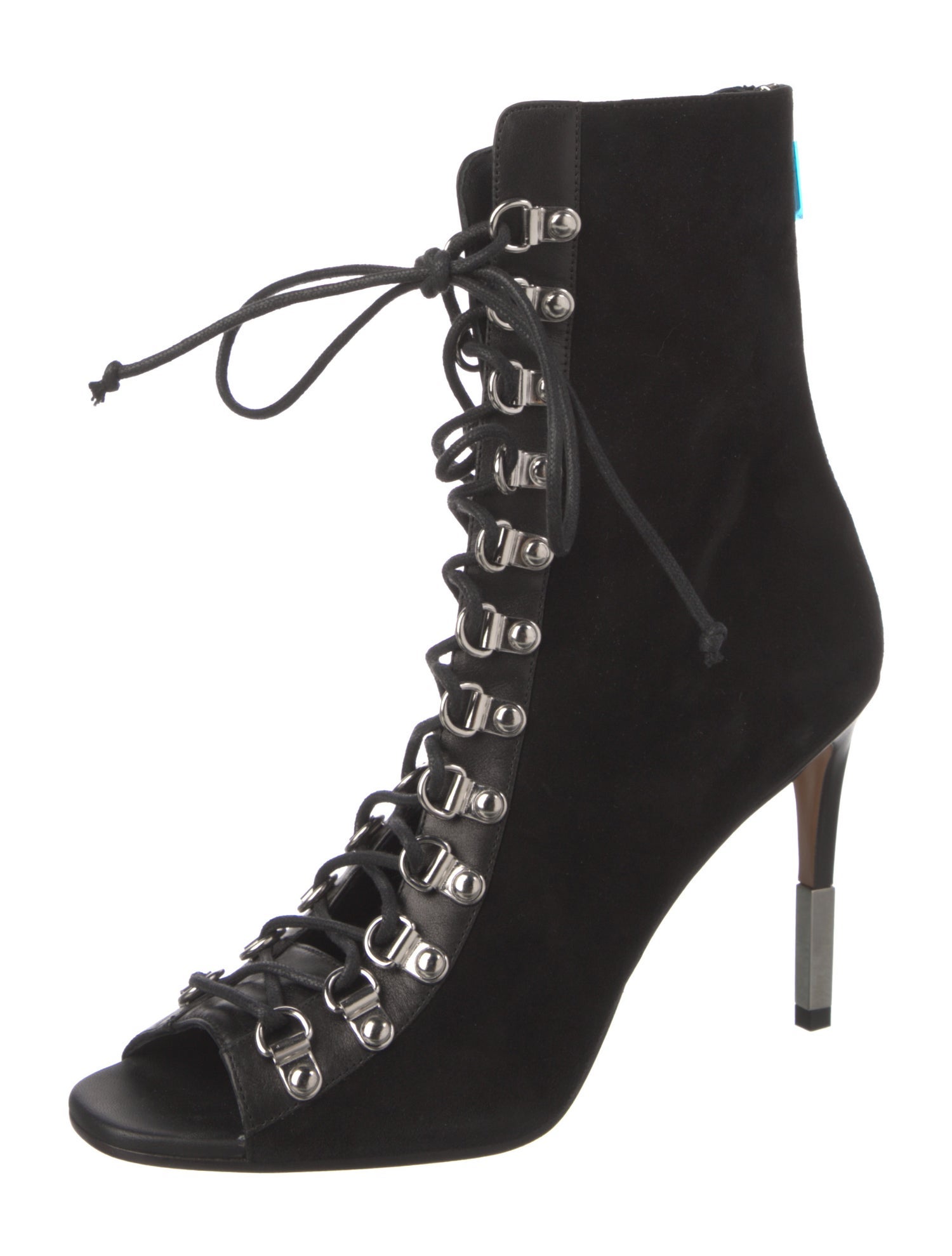 Balmain Suede Lace-Up Boots