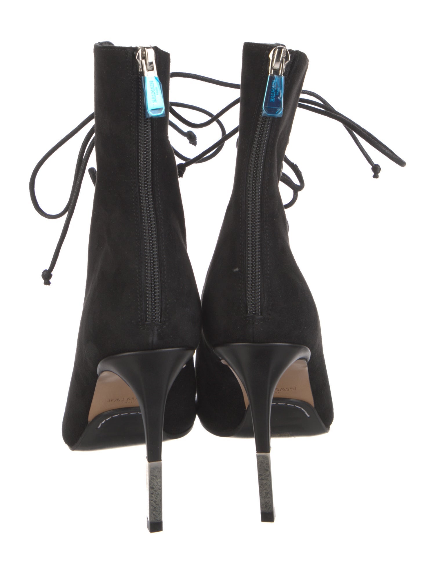 Balmain Suede Lace-Up Boots