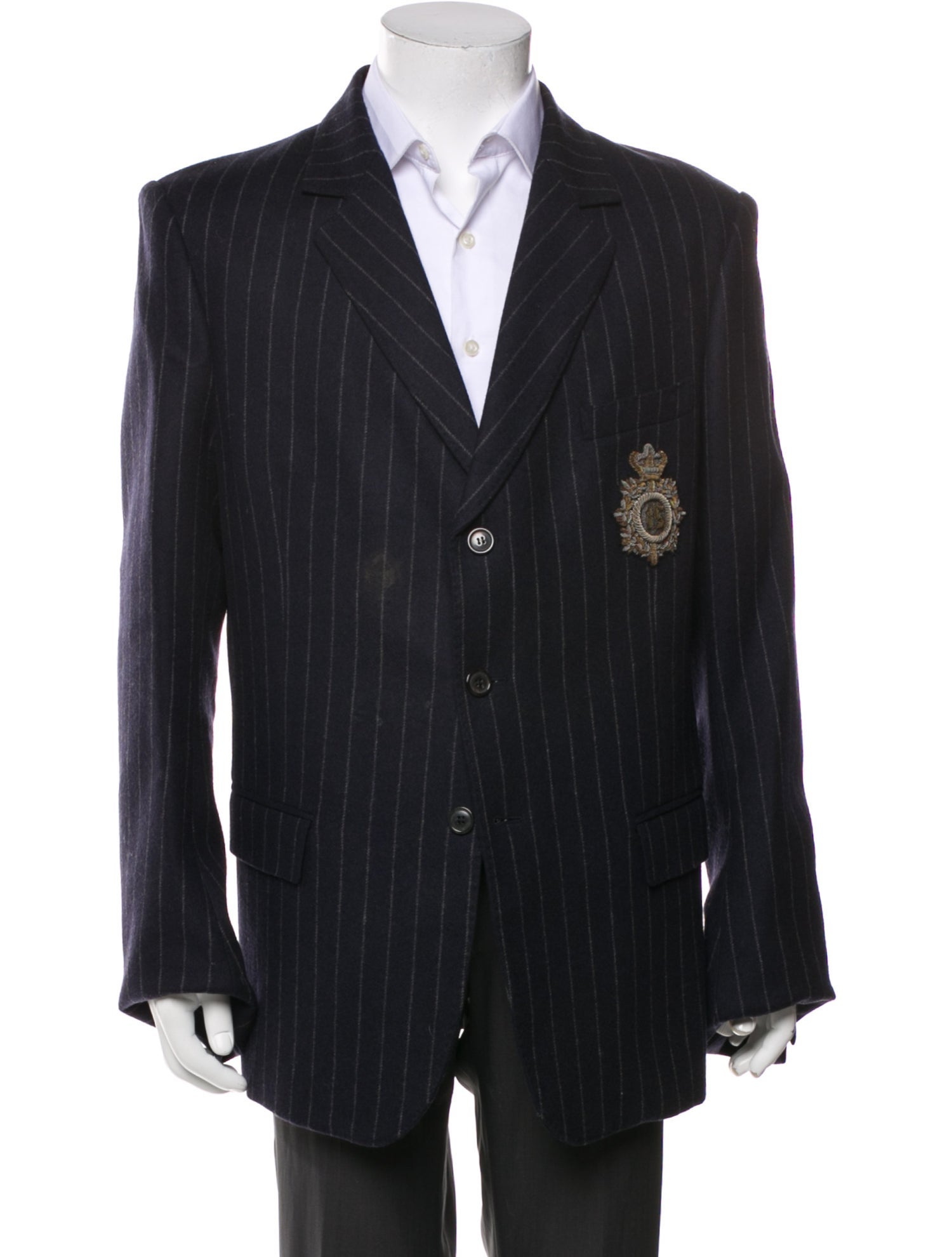 Balmain Pinstripe Three Button Blazer