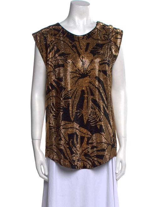 Balmain Printed Scoop Neck Top