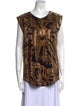 Balmain Printed Scoop Neck Top