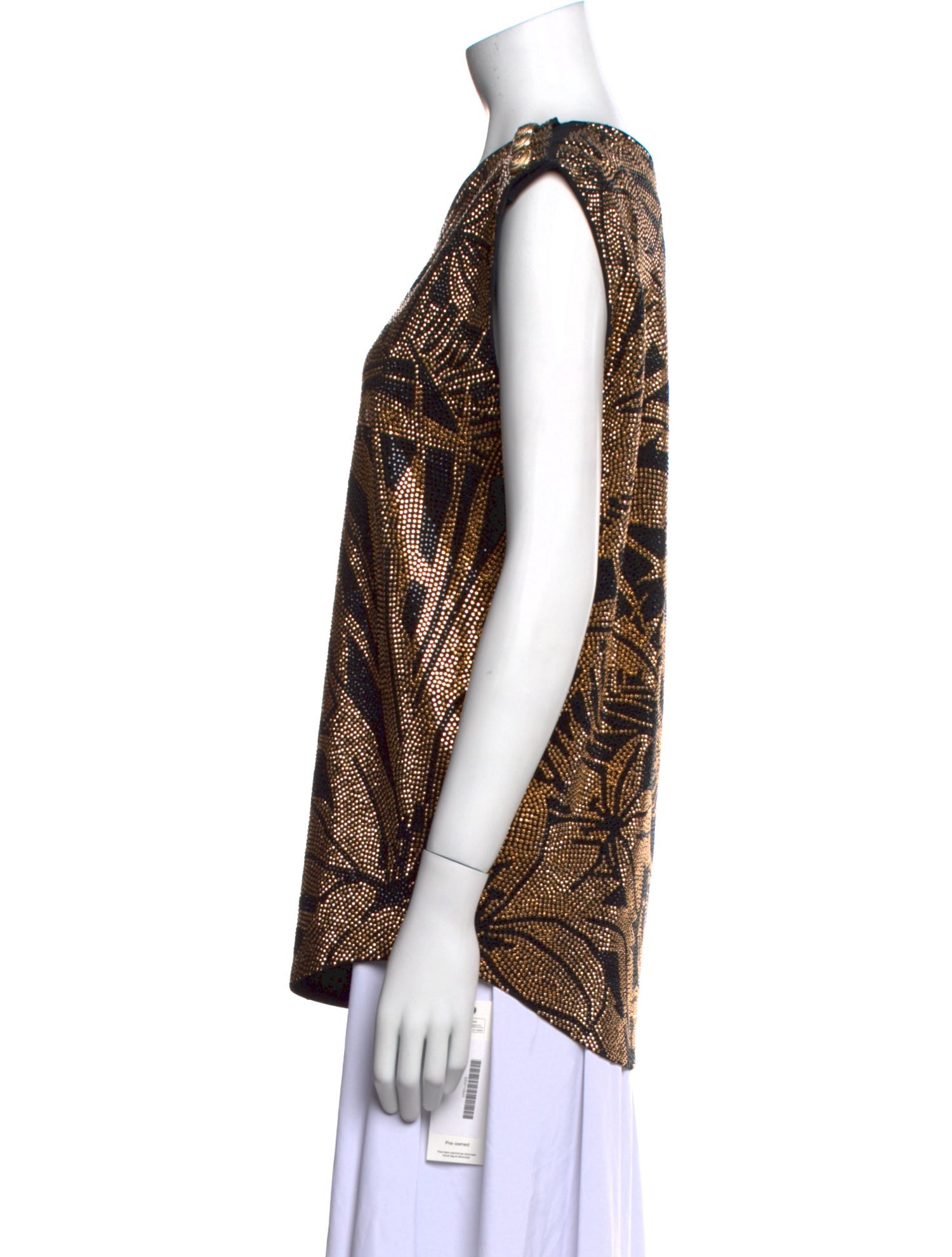 Balmain Printed Scoop Neck Top