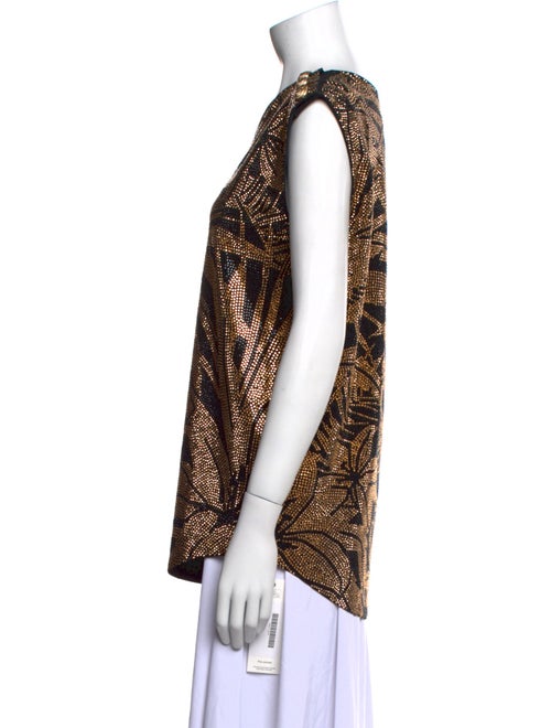 Balmain Printed Scoop Neck Top