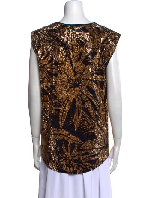 Balmain Printed Scoop Neck Top