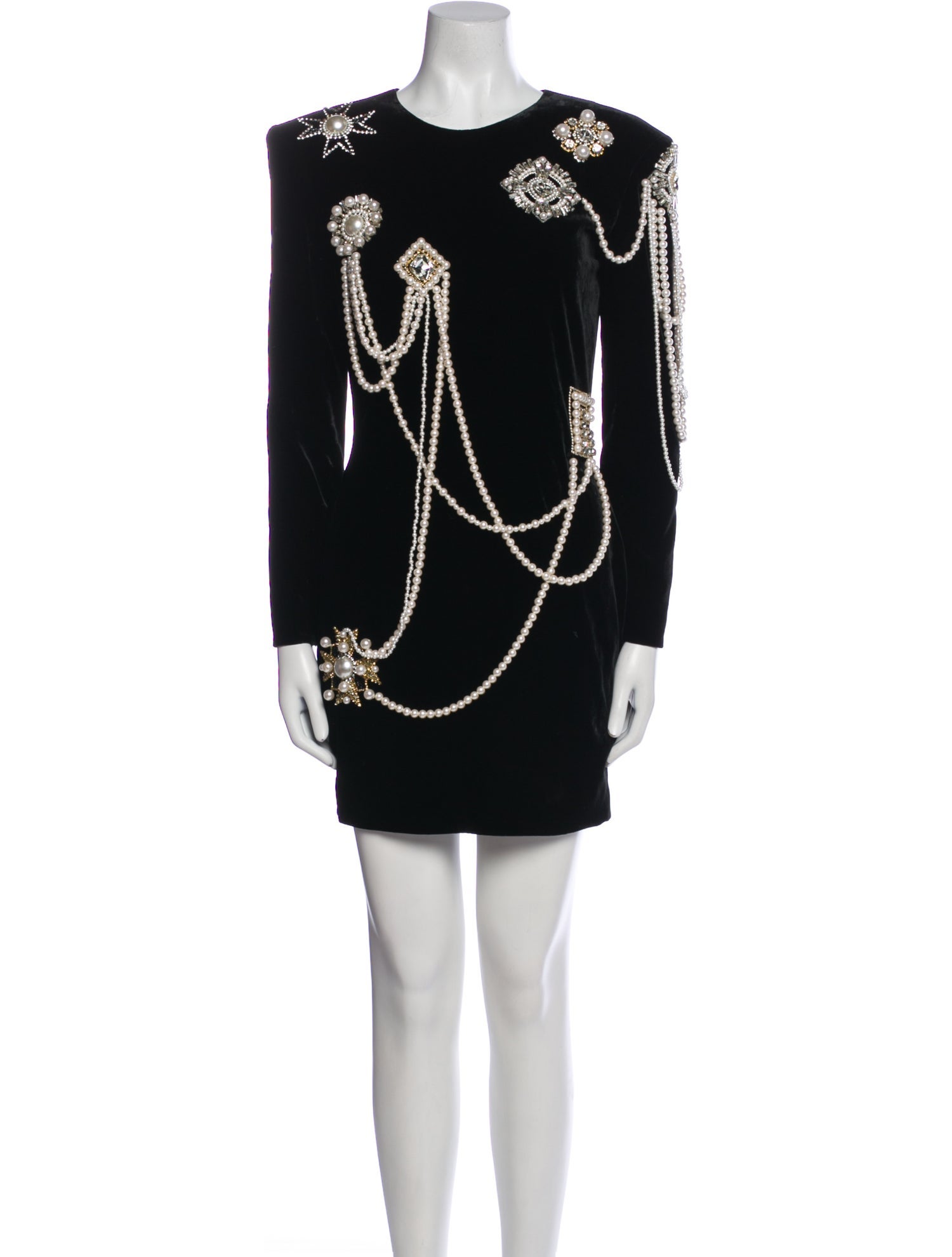 Balmain Crew Neck Knee-Length Dress