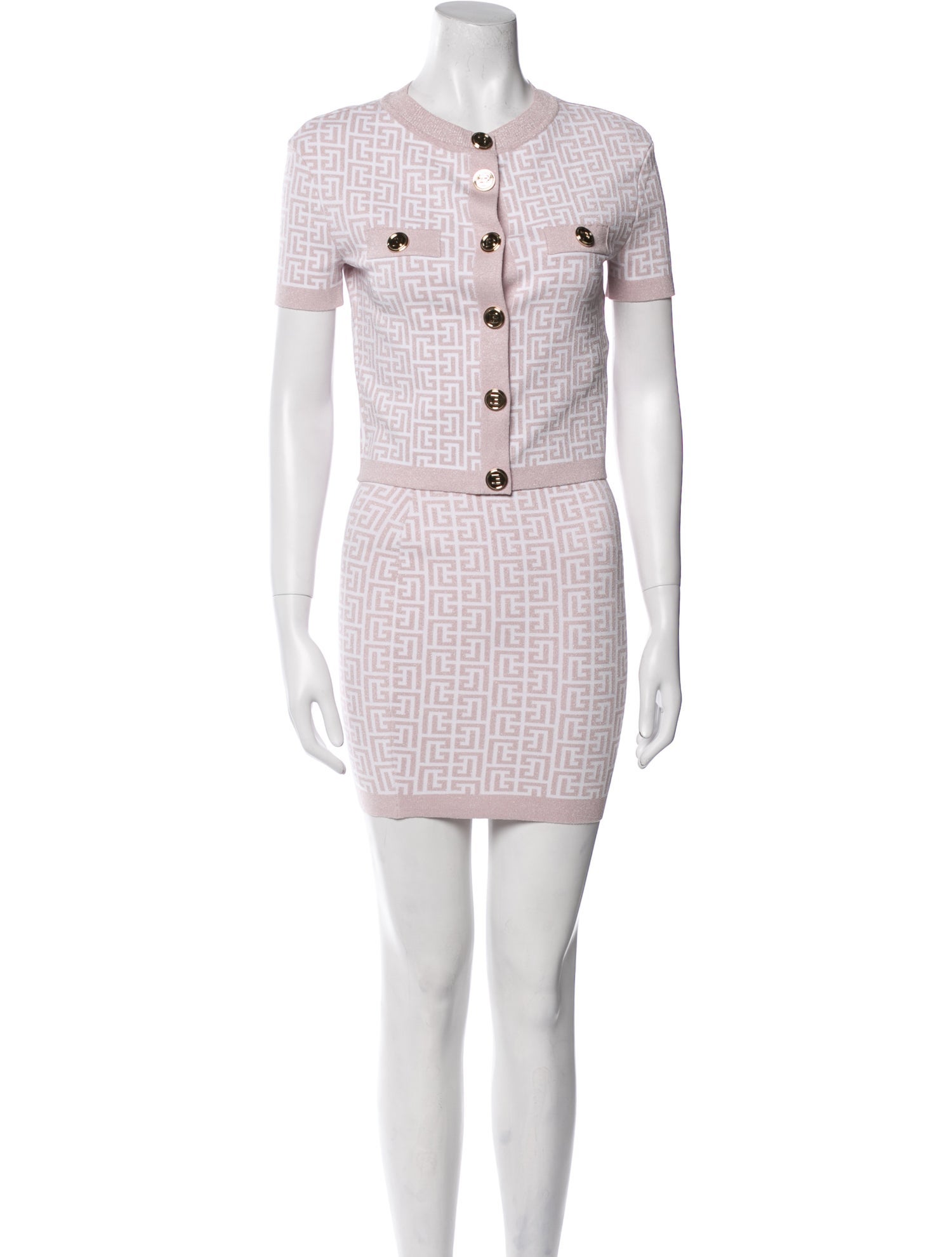 Balmain Printed Skirt Suit