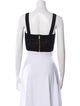 Balmain Square Neckline Sleeveless Crop Top