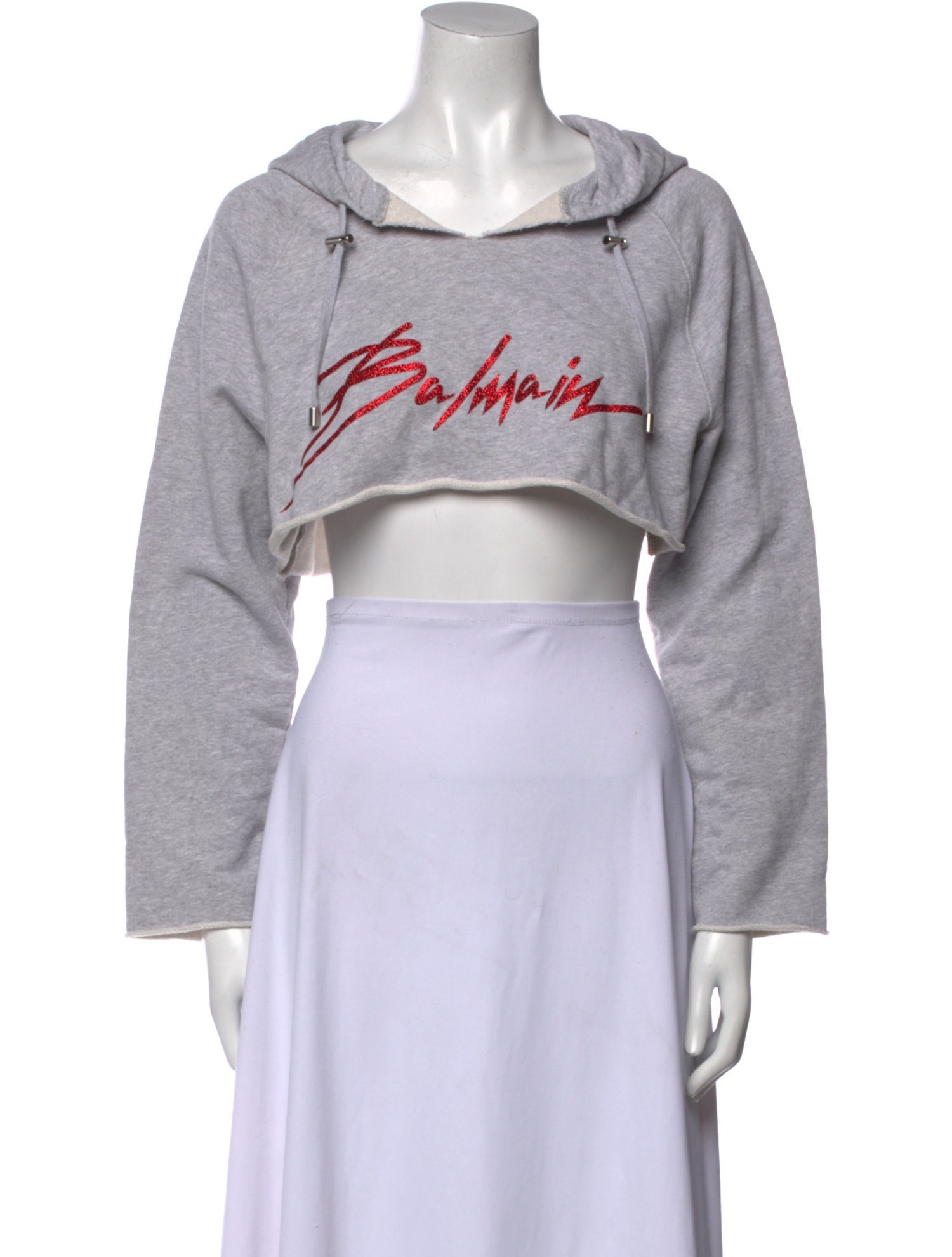 Balmain Graphic Print V-Neck Sweatshirt