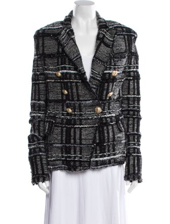 Balmain Tweed Pattern Blazer