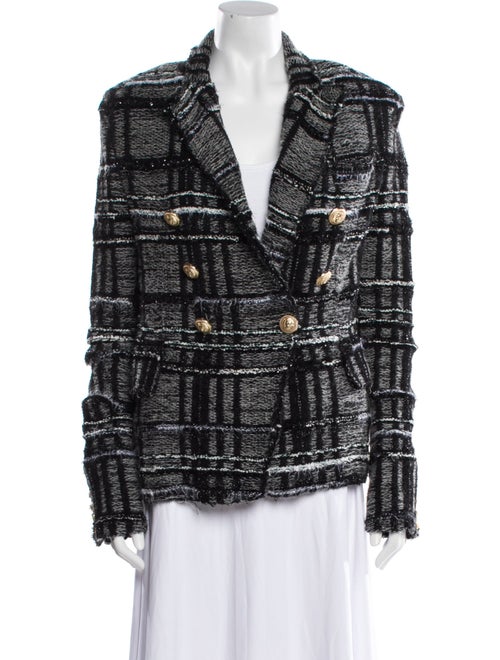 Balmain Tweed Pattern Blazer
