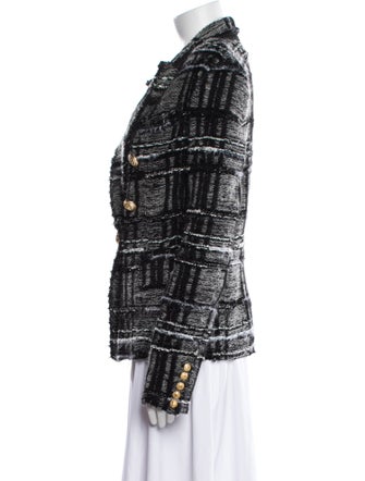 Balmain Tweed Pattern Blazer