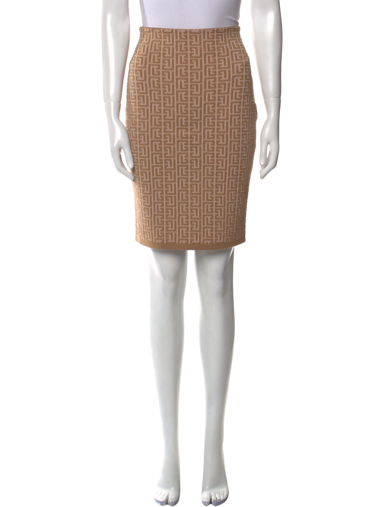 Balmain Wool Knee-Length Skirt