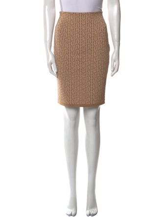 Balmain Wool Knee-Length Skirt